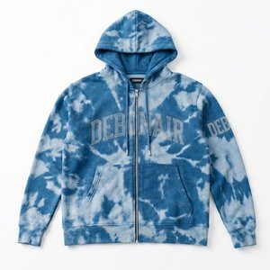 Nuevo Conjunto de Sudadera con Capucha y Pantalones Cortos Tie Dye para Hombre con Logotipo Personalizado, Chándal con Gráficos de Pedrería, Sudadera con Cremallera, Conjunto de Ropa Casual Urbana - Product Image 2