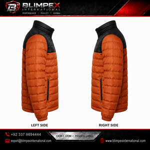 OEM High-Quality Custom Logo Mens Customized Color Block Puffer <b>Jacket</b> Lightweight Quilted Winter <b>Jacket</b> <b>with</b> <b>Zipper</b> <b>Pockets</b> - Product Image 5
