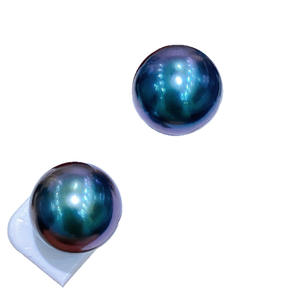 Fabricant en gros, boucles d'oreilles en perles d'or 18 carats de 11 à 12 mm, bijoux en perles naturelles assorties impeccables - Product Image 5