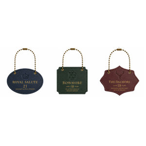 Étiquette personnalisée en cuir véritable pour carafe, étiquette de bouteille de whisky, de vin ou de liqueur, accessoires de bar en gros, cadeau - Product Image 3