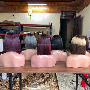 Perruque Bob en gros, perruques vietnamiennes en cheveux humains, perruques lisses en cheveux bruts, perruques Lace Front, perruque lisse ultra droite - Product Image 3