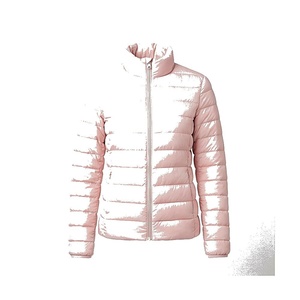 Hooded Quilted Waterproof <b>Bubble</b> Jacket Black Full Sleeve Winter Windproof Cotton Shell Knitted Fabric Polyester Filling Stand - Product Image 1