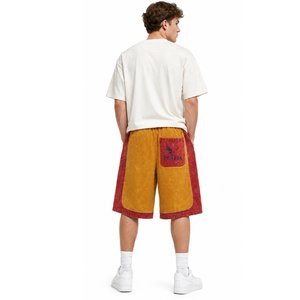 Men Washed Drawstring Sports Shorts Color Block Printed <b>Athletic</b> Training Shorts Casual Streetwear - Product Image 4