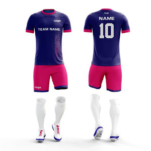 Custom Full Sublimation Unisex Football Kits Soccer Uniform Sets Jerseys Training Sportswear Short Lightweight Breathable 100% - Product Image 1