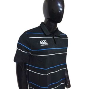 Camiseta de Rugby de Manga Corta para Hombre, de Secado Rápido, Tejido de Punto a Rayas, 100% Poliéster, con Bordado, para Deportes - Product Image 4