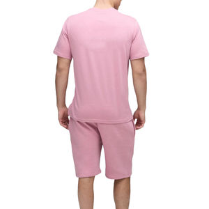 Conjunto de Camiseta y Pantalones Cortos Deportivos Ligeros de Verano para Hombre, Personalizables, OEM, de Venta Caliente, Corte Regular, Color Sólido, con Bolsillos Laterales - Product Image 2