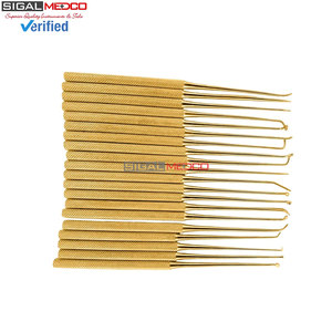 Micro Dissector Set 20 Pieces Gold Coated Manual CE Certified <b>Neurosurgery</b> <b>Instruments</b> Professional Surgical Precision - Product Image 3