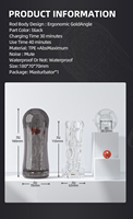Transparenter Männlicher Masturbator mit Abnehmbarem Ei-Vibrator Luftstrom-Stimulation Offener Stroker für Männer BlueRabbit Großhandel ODM