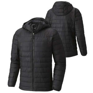 Veste d'hiver matelassée à manches longues et surdimensionnée pour homme, vente chaude, veste d'hiver à capuche de couleur unie - Product Image 1