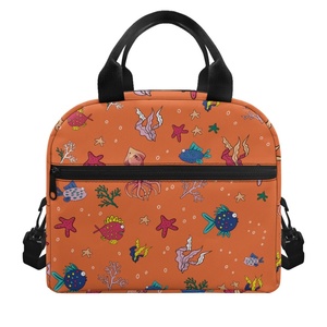 Sac à déjeuner isotherme imprimé sur demande, motif étoile de mer, sac de pique-nique pour enfants, durable, portable, sac bento pour enfants - Product Image 1