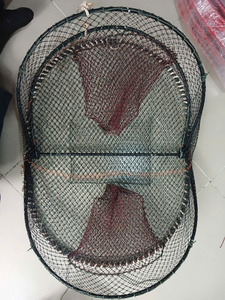 Cage pliable à double nœud en acier galvanisé et filet PE pour la pêche au calmar et au poulpe - Product Image 5