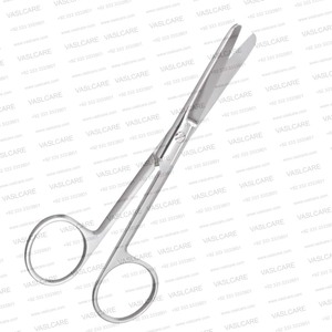 Ciseaux chirurgicaux droits à bout arrondi de 4-1/2″ (11,5 cm) – Acier inoxydable, usage général ou ciseaux à sutures et draps par Vaslcare - Product Image 2
