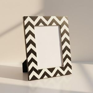 Designer Bone Resin Inlay Photo <b>Frame</b> Handmade <b>White</b> Rhythm Pattern Decorative Display for Contemporary Home Decor - Product Image 2