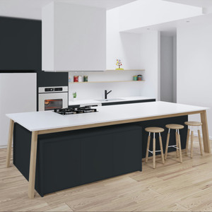 Ensemble complet d'îlots de cuisine sans cadre RTA sur mesure JY Project, les plus vendus, en MDF, vente en gros, usine du Vietnam - Product Image 2