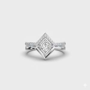 Bague de mariage pour femme la plus vendue en argent sterling 925 avec diamant de laboratoire de 1,70 ct, rhodiée, certifiée CMA, micro-pavée, de luxe - Product Image 2