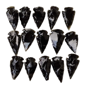 Handmade <b>Black</b> Obsidian Arrowhead Gemstone Crystal Collectible Wholesale - Product Image 4