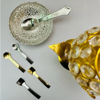 Cuillère en acier inoxydable pour Shilajit, design cœur/fleur/clé, cuillère à résine ayurvédique, cuillère doseuse pour café et thé, à des fins herbales