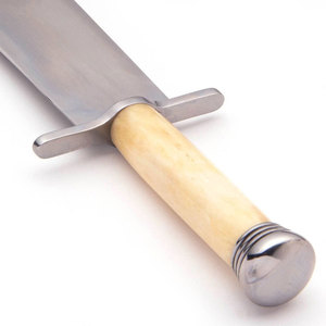 Couteau Bowie en acier inoxydable avec manche en bois confortable, équipement de survie pour le camping, la chasse et le bushcraft en plein air - Product Image 4