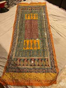 Premium Mirror Work Bridal <b>Shawl</b> Elegant Silk <b>Shawls</b> Ethnic <b>Wedding</b> Party Wear Handmade Fashion Ladies Embrioderd <b>Shawls</b> Women - Product Image 3