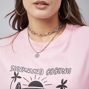 Ropa Casual Cómoda de Fábrica, Camiseta Corta Básica para Mujer, Ropa de Moda de Algodón para el Día a Día, Camiseta Corta Moderna al por Mayor para Mujer - Product Image 6