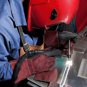 Guantes de soldador de alta calidad para protección de manos, de cuero vacuno, para soldadura TIG y uso general, servicio OEM. - Product Image 5