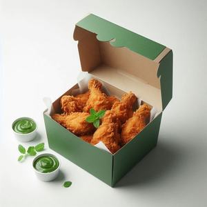 Caja de pollo frito de papel Kraft impresa personalizada, embalaje de alimentos para llevar para patatas fritas y aperitivos - Product Image 6