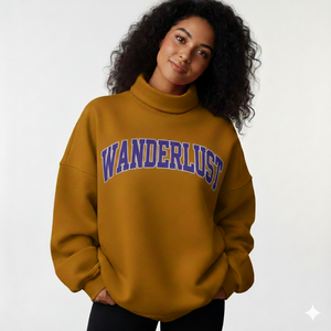 Servicio OEM ODM, Impresión de Logotipo Personalizado, Sudadera de Cuello Alto de Alta Calidad en Poliéster/Algodón, Talla Grande, Otoño Invierno - Product Image 4