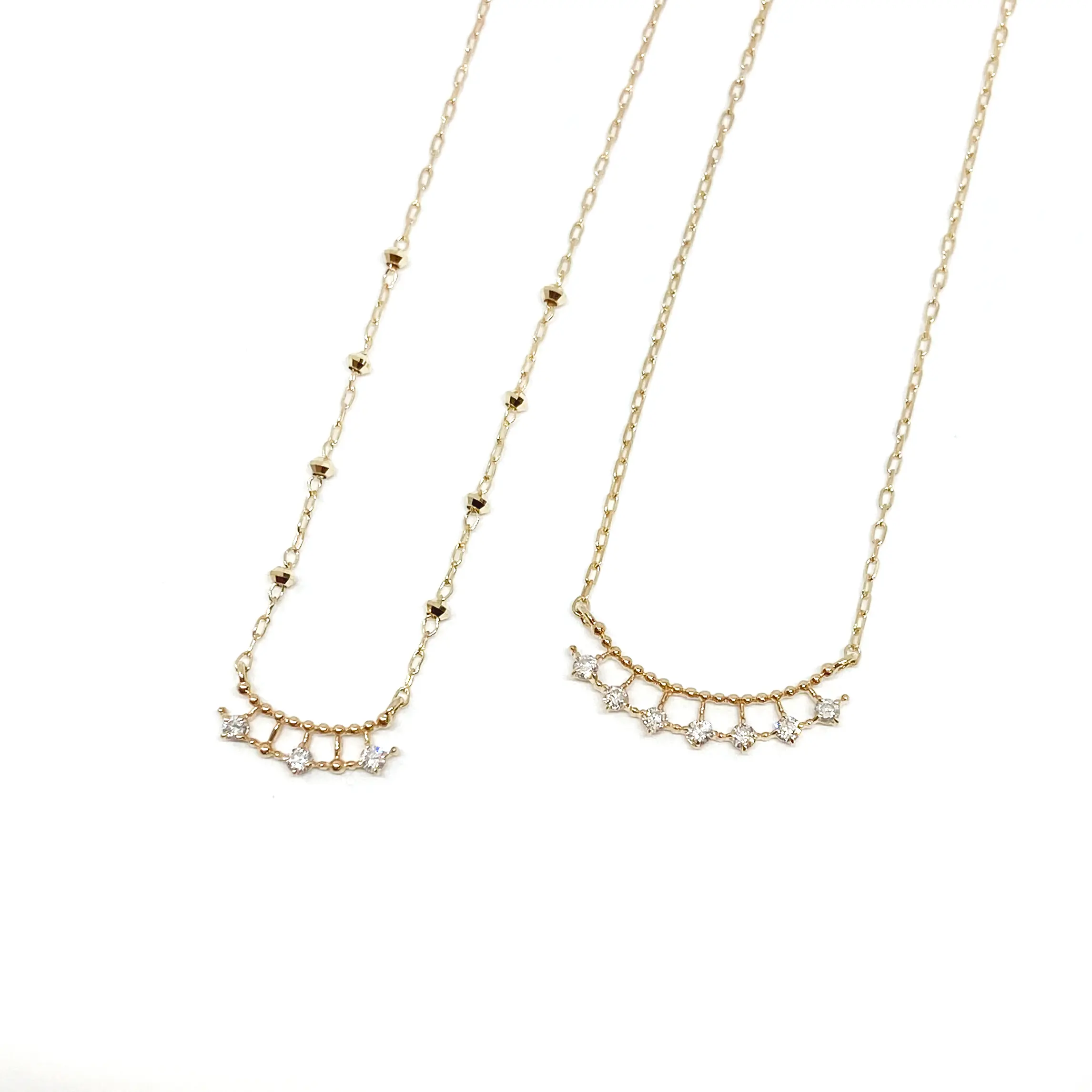 Sustainable sell well various unique Japan ladies high fashion jewelry gold k10 diamond necklace