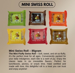 HALAL Mini Moelleux Prêt à Manger Faible en Gras pour Tranche de Rouleau 85g Style Frais Gâteau au Chocolat Café Fromage Saveurs Boîte Sac Emballage - Product Image 6