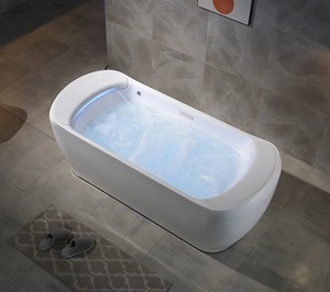 Bañera Moderna de Acrílico Independiente, Ecológica y de Lujo, para Baño Interior, Tipo Esquina, para Hotel - Product Image 3