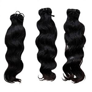 Extensions de cheveux humains vierges indiens avec fixation par clip, trame simple > Extensions de cheveux en vrac - Product Image 1