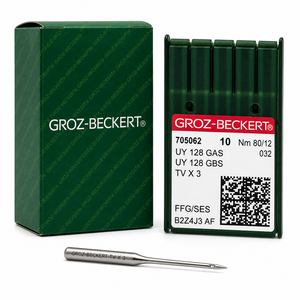 Groz-Beckert UY 128 GAS <b>Sewing</b> Machine Needles TV X 3 Size 80/12 Industrial Overlock Needles Pack of 100 - Product Image 3