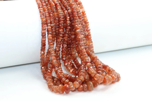 AAA Sunstone Faceted Rondelle Beads 4-5mm 16 pulgadas Sunstone Beads Strand para la fabricación de joyas - Product Image 2