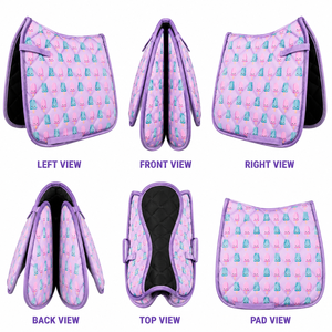 แผ่นอานม้าหลากสีสำหรับม้าม้าแผ่นรองอานม้าแบบอังกฤษออกแบบได้ตามต้องการ - Product Image 1