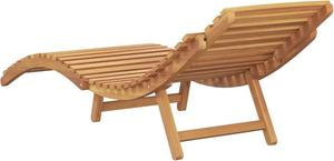 Chaise longue de jardin en bois d'extérieur, inclinable, avec lattes, pour le bord de la piscine - Product Image 6