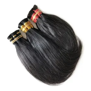 Extensiones de Cabello Indio Remy Virgen Negro Natural, Liso y Largo, Doble Trama, Base de Seda, 100% Densidad, Color y Estilo Personalizables 1 - Product Image 3