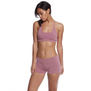 High Waist Solid Color Seamless Yoga <b>Shorts</b> Spandex Cotton Elastic Waist Women's Activewear <b>Short</b> Length Workout Pants - Product Image 6