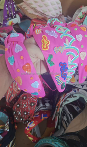 Pickleball <b>Beaded</b> <b>Headband</b> Elegant Fashion Unisex <b>Beaded</b> Fabric Embroidered Print Knotted Wide <b>Headband</b> Head Wrap Striped Ribbon - Product Image 3