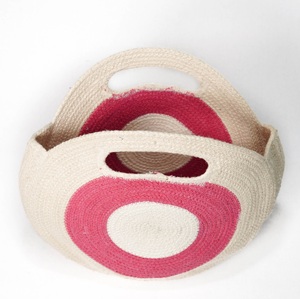 Bolso Tote Redondo de Algodón Estilo Bohemio, Ecológico, para Playa, Verano, Compras Diarias, Diseño Abierto - Product Image 2
