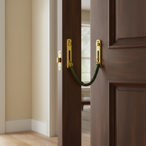 ชุดอุปกรณ์ประตูทองเหลืองแข็งแรงทนทาน สไตล์โบราณ |   ที่กั้นประตูแบบทนทาน, ตัวล็อคสำหรับเด็ก, ตะขอ และอุปกรณ์เสริมประตูบ้าน - Product Image 4