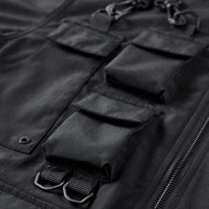 Chaqueta Táctica Impermeable para Hombre, Estilo Urbano, Cortavientos, Cyberpunk, con Capucha, Multibolsillos - Product Image 5