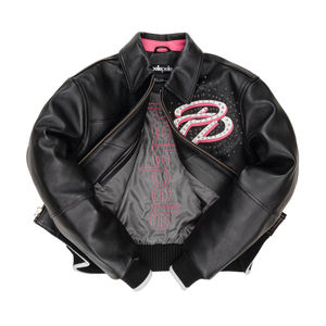 Chaqueta de Motociclista para Mujer, de Cuero Vacuno, Transpirable, Ajustada, con Bolsillos con Cremallera y Cinturón, Acabado OEM - Product Image 4