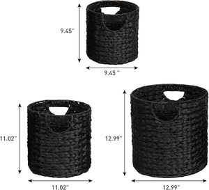 Cesta de Almacenamiento Premium de Jacinto de Agua, Cesta Natural Tejida a Mano Barata al por Mayor para Almacenamiento en Sala de Estar, Proveedor Mayorista - Product Image 6