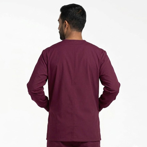 Men Hospital Scrub Jackets 2 Pockets \ Men's Medical Nursing Warm up Slim Fitted Jacket \ Medical Button-Up Scrub Top Men - Product Image 2