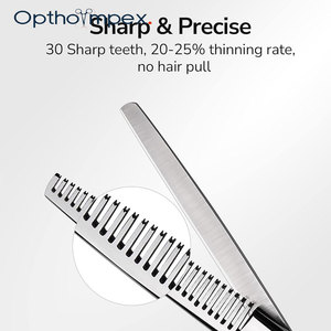 Ciseaux de coiffure professionnels en acier inoxydable à lame affûtée pour la texture des cheveux et la coupe détaillée – Idéal pour barbiers et salons - Product Image 2