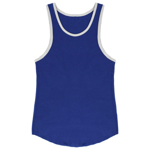 <b>Men's</b> <b>Black</b> Cotton <b>Tank</b> <b>Top</b> Custom Logo Front Print Breathable Casual O-Neck Knitted Style - Product Image 5