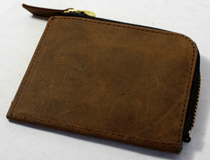 Custom High Quality Leather Coin Pouch Bag Zipper Closure Hand Stitched Jewelry Pouch Cosmetic Storage Coin Purses - Product Image 2