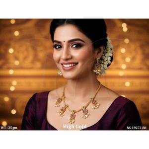 Parure de collier finition antique traditionnelle, bijoux ethniques de mariée, design élégant et remarquable pour mariages, fêtes et occasions - Product Image 5