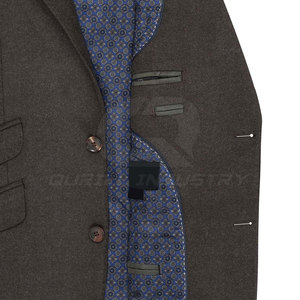 Blazer décontracté classique pour homme en tissu polyester/coton, design respirant pour un confort optimal et un look durable et tendance - Product Image 5