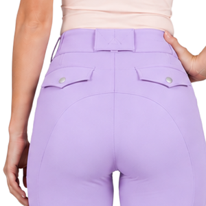 Leggings d'équitation pour femmes, couleur lavande, taille haute, pantalon d'équitation extensible avec grip en silicone et poches - Product Image 6